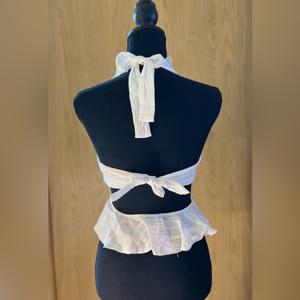 ALL Saints Ruffle Halter Top - Small - Picture 3 of 6